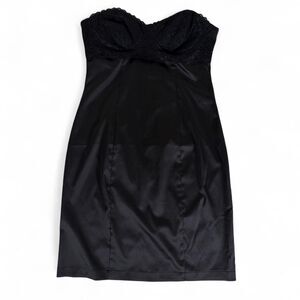 twentyone Black strapless lace mini dress lbd